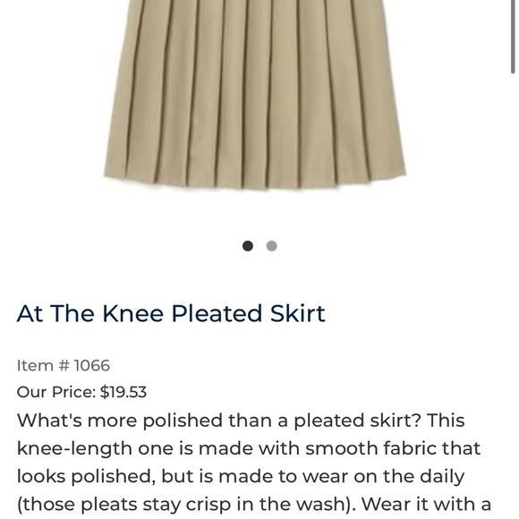 Back to school!!!!!French toast pleated women’s uniform khaki skirt - Picture 5 of 5